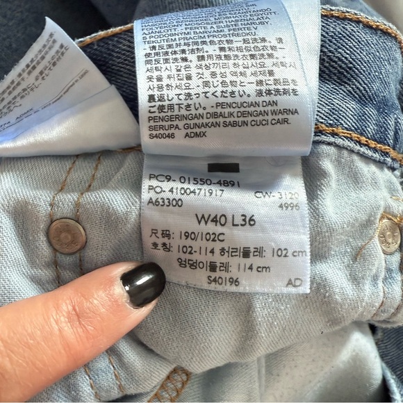 Levi's 550 Men's Classic Blue Straight Jeans - Picture 4 of 6